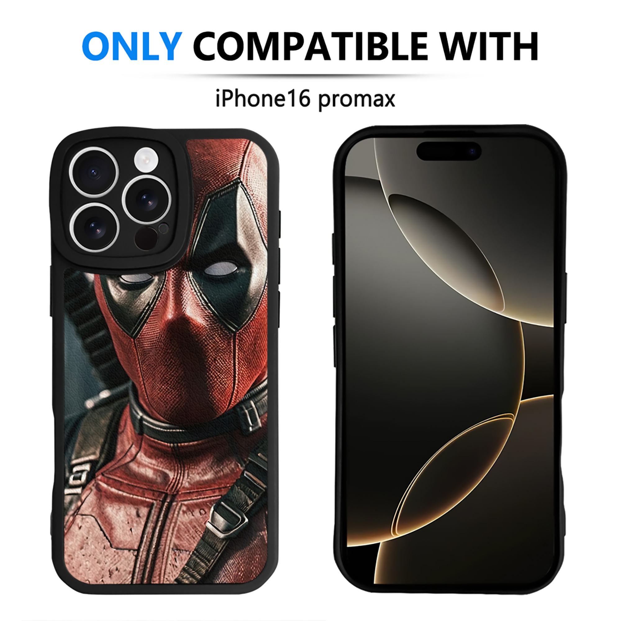 （画像用） Deadpool デッドプール 【iPhone 16シリーズ対応】シリコンスマホケース（レザー調） 材質：シリコン
